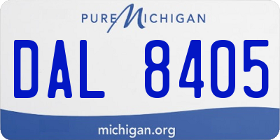 MI license plate DAL8405