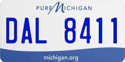 MI license plate DAL8411