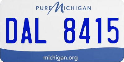 MI license plate DAL8415