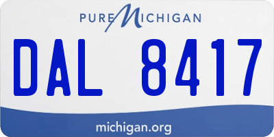 MI license plate DAL8417