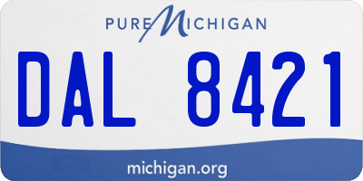 MI license plate DAL8421