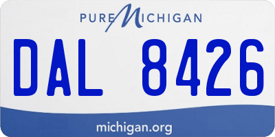 MI license plate DAL8426