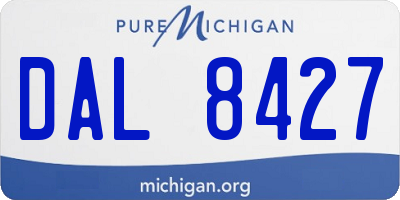 MI license plate DAL8427