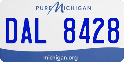 MI license plate DAL8428