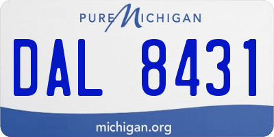 MI license plate DAL8431