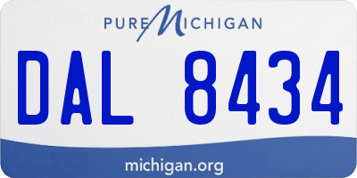 MI license plate DAL8434