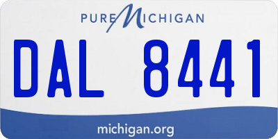MI license plate DAL8441