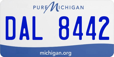 MI license plate DAL8442