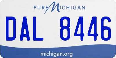 MI license plate DAL8446