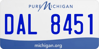 MI license plate DAL8451