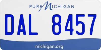 MI license plate DAL8457