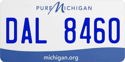 MI license plate DAL8460