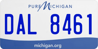 MI license plate DAL8461