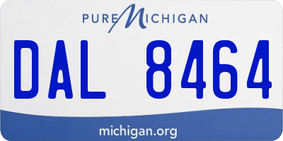 MI license plate DAL8464