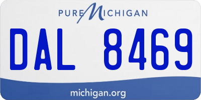 MI license plate DAL8469