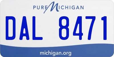 MI license plate DAL8471