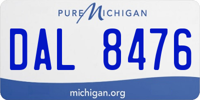 MI license plate DAL8476