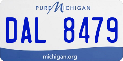 MI license plate DAL8479