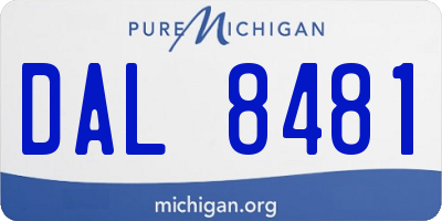 MI license plate DAL8481