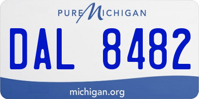 MI license plate DAL8482
