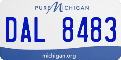 MI license plate DAL8483