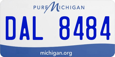 MI license plate DAL8484