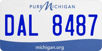 MI license plate DAL8487