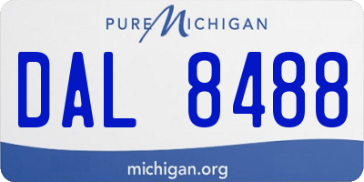 MI license plate DAL8488