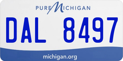 MI license plate DAL8497