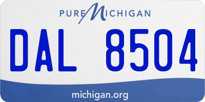 MI license plate DAL8504