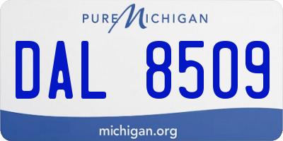 MI license plate DAL8509