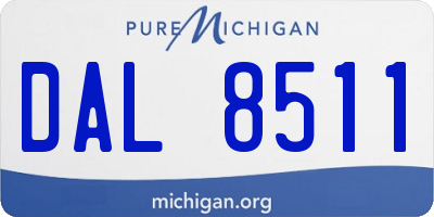 MI license plate DAL8511
