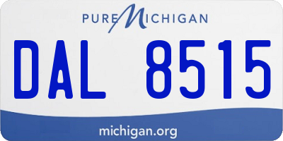 MI license plate DAL8515