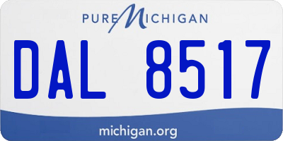 MI license plate DAL8517