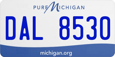 MI license plate DAL8530