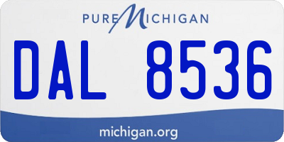 MI license plate DAL8536