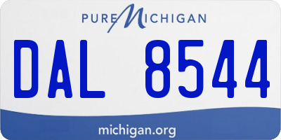 MI license plate DAL8544