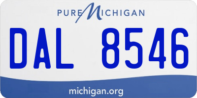 MI license plate DAL8546