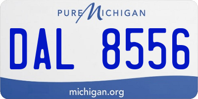 MI license plate DAL8556