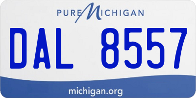 MI license plate DAL8557