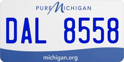 MI license plate DAL8558