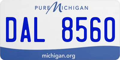 MI license plate DAL8560