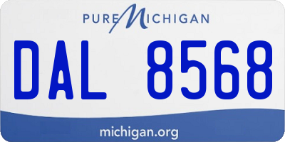 MI license plate DAL8568