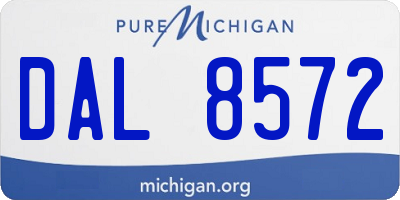 MI license plate DAL8572