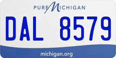 MI license plate DAL8579