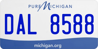 MI license plate DAL8588