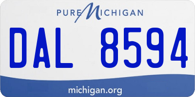 MI license plate DAL8594