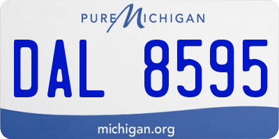 MI license plate DAL8595