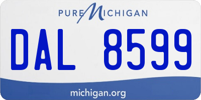 MI license plate DAL8599