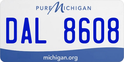 MI license plate DAL8608